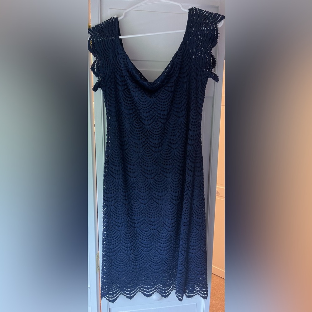 Lilly Pulitzer Navy Blue Crochet Dress